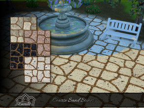 Sims 4 — Coarse Sand Stones by Emerald — Add texture and warmth to your garden and pathways.