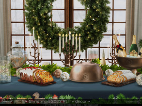Sims 4 — Christmas 2022 decorative set by Severinka_ — A set of decorative objects to decorate the holiday table / living