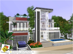 Sims 3 — Kerria Japonica by Onyxium — On the first floor: Living Room | Dining Room | Kitchen | Bathroom | Garage On the