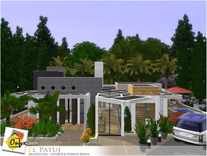 Sims 3 — El Patuj by Onyxium — On the first floor: Living Room | Dining Room | Kitchen | Bathroom | Garage On the second