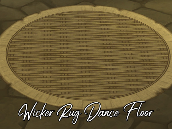 Sims 4 — Wicker Rug Dance Floor by Naunakht — A rustic alternative dance floor for historical saves.