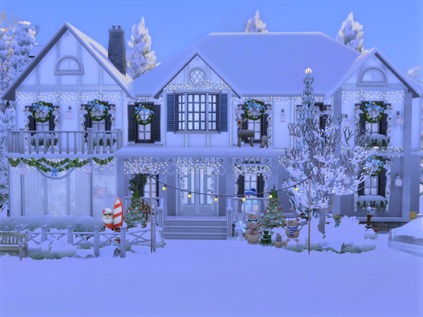 Sims 4 — White Christmas by AudreyPetit — Have a magical White Christmas in this home for a family with two kids,