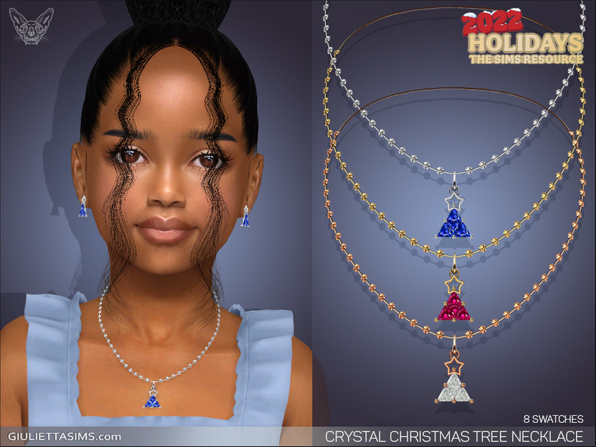 The Sims Resource Crystal Christmas Tree Necklace For Kids