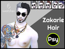 Sims 4 — Zakarie Hair for Men by Psychachu — o Basegame-Compatible o 6 Swatches
