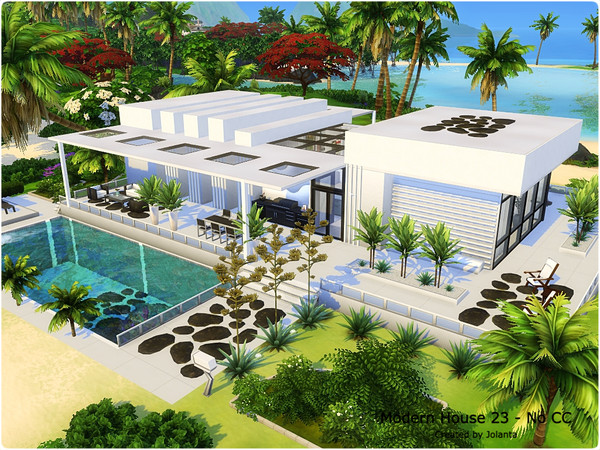 Sims 4 — Modern House 23 - No CC by jolanta2 — This house will be a wonderful place for your Sim family. Includes: -