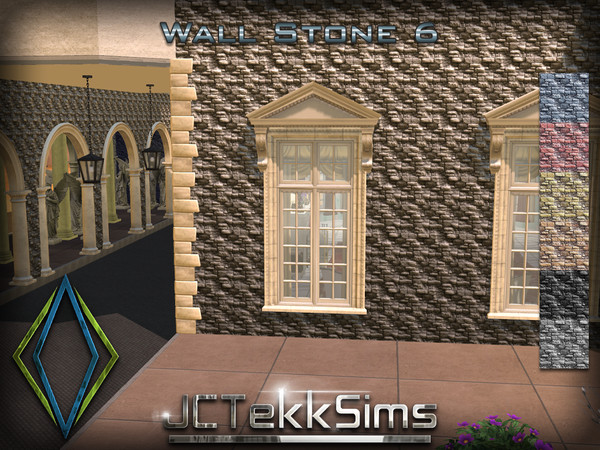 Sims 4 — Wall Stone 6 by JCTekkSims — Created with love by your friendly neighborhood creator, JCTekkSims.
