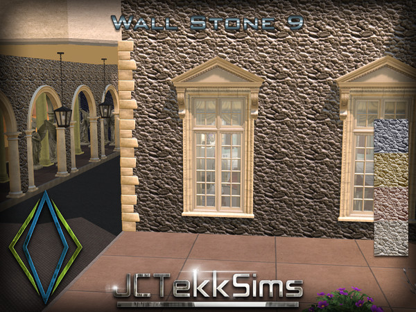 Sims 4 — Wall Stone 9 by JCTekkSims — Created with love by your friendly neighborhood creator, JCTekkSims.