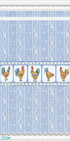 Sims 2 — Blue roosters by devilishdawn — wall