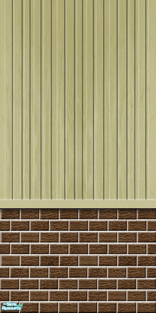 Sims 2 — Studio K BR01VWS - Khaki by StudioKhagerks — Part of the Brick 01 & Vertical Wood Siding series. 20 colors.