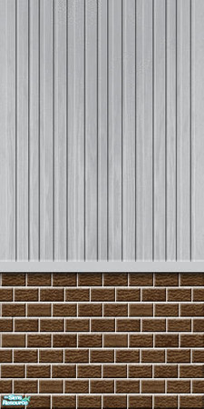 Sims 2 — Studio K BR01VWS - Grey by StudioKhagerks — Part of the Brick 01 & Vertical Wood Siding series. 20 colors.