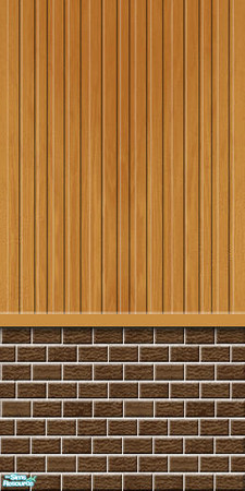 Sims 2 — Studio K BR01VWS - Golden by StudioKhagerks — Part of the Brick 01 & Vertical Wood Siding series. 20 colors.