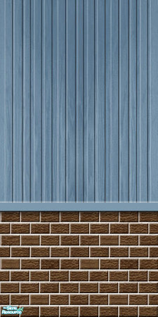 Sims 2 — Studio K BR01VWS - Denim by StudioKhagerks — Part of the Brick 01 & Vertical Wood Siding series. 20 colors.