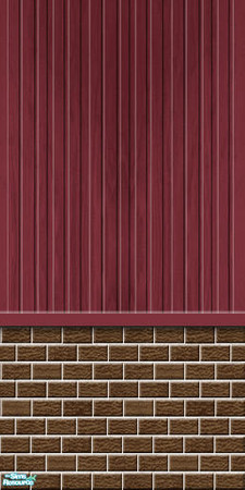 Sims 2 — Studio K BR01VWS - Burgundy by StudioKhagerks — Part of the Brick 01 & Vertical Wood Siding series. 20