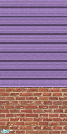 Sims 2 — Cheap it Simple II - Garden Pansy by TSR Archive — Siding with a brick bottom. Matches with the "Cheap it