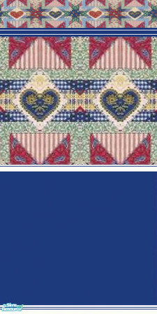 Sims 2 — Grannys Quiltwork 3 by darci321 — Granny likes her quiltwork, so she pieced out this quilted wallpaper pattern