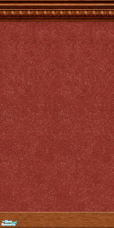 Sims 2 — Maxis Match: Fall Interiors - Red by c_literati — Wall to match the Maxis carpet.