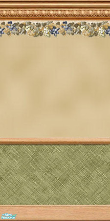 Sims 2 — Textured Grapes Wall 3 by lwilfong — Textured walls with Grape border. Created by LWilfong