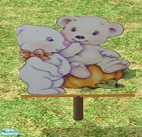 Sims 2 — Halloween Yard Signs - Ghost by munchkin_brat — Decorate your sims yard with these signs for the Holiday.