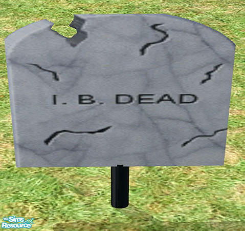 Sims 2 — Halloween Yard Signs - Tomb Stone 1 by munchkin_brat — Decorate your sims yard with these signs for the Holiday.