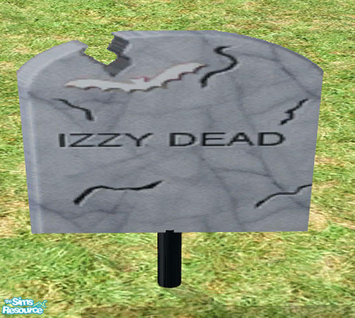 Sims 2 — Halloween Yard Signs - Tomb Stone 4 by munchkin_brat — Decorate your sims yard with these signs for the Holiday.
