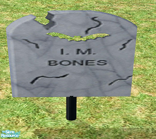 Sims 2 — Halloween Yard Signs - Tomb Stone 2 by munchkin_brat — Decorate your sims yard with these signs for the Holiday.