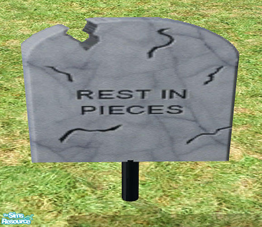 Sims 2 — Halloween Yard Signs - Tomb Stone 6 by munchkin_brat — Decorate your sims yard with these signs for the Holiday.
