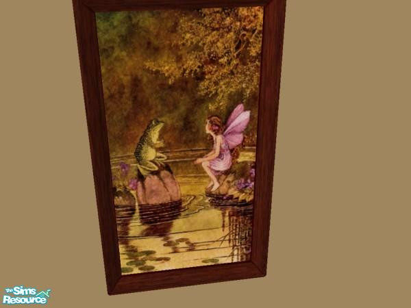 Sims 2 — Fairytale Painting 03 by c_literati — Recolor of "Sent to My Room Without Dinner"