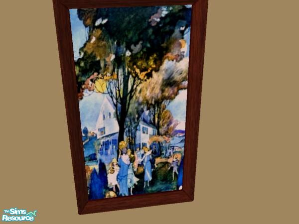 Sims 2 — Fairytale Painting 01 by c_literati — Recolor of "Sent to My Room Without Dinner"