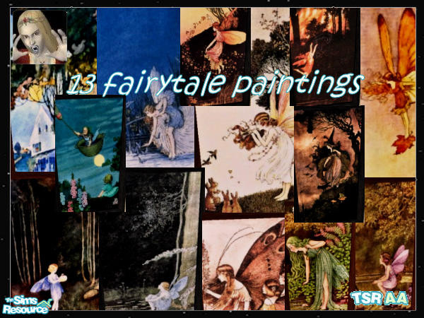 Sims 2 — Fairytale Paintings by c_literati — 13 fairytale-themed paintings: the spooky kind of fairytale, mostly. ;)