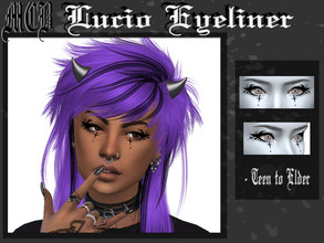 Sims 4 — Lucio Eyeliner by MaruChanBe2 — Cute eyeliner with crosses <3