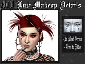 Sims 4 — Luci Makeup Details by MaruChanBe2 — Makeup details with inverted crosses <3
