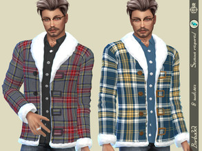 Sims 4 — Tartan Shearling by Birba32 — A warm jacket for cold winter days. It requires SEASON EP.
