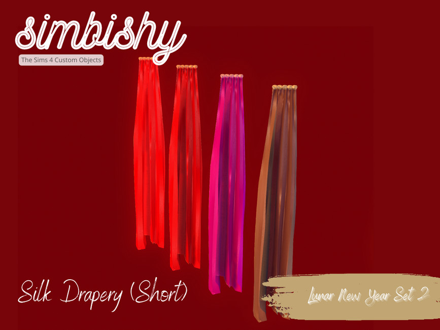 The Sims Resource Lunar New Year Silk Drapery (Short)