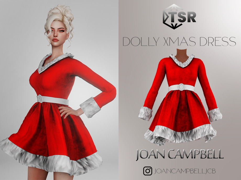 The Sims Resource - Dolly Christmas Dress