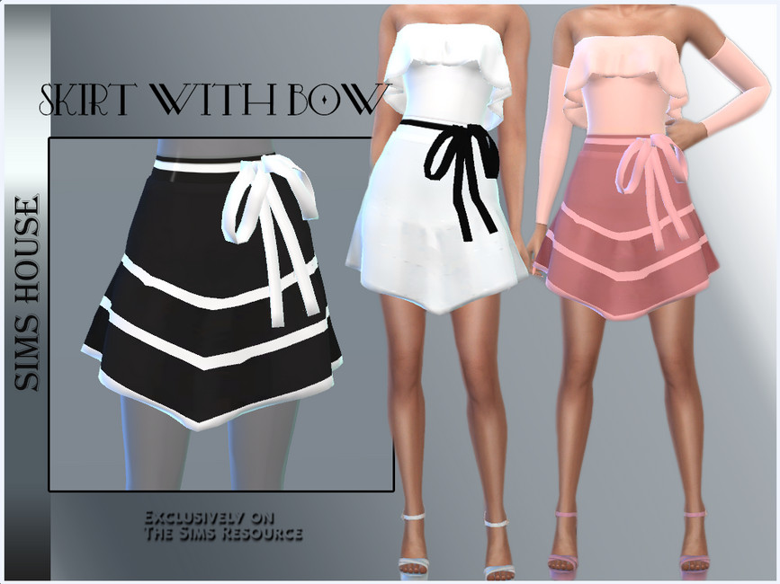 The Sims Resource - SKIRT WITH BOW