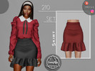 Sims 4 — SET 209 - Skirt by Camuflaje — Fashion trendy winter set that includes a blouse & skirt ** Part of a set **