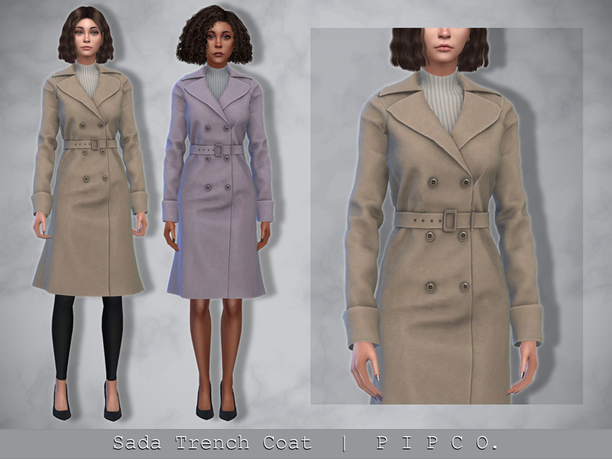 The Sims Resource Sada Trench Coat.