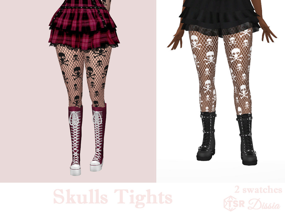 The Sims Resource - Skulls Tights