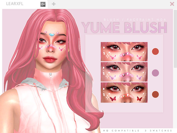 Sims 4 — Yume Blush [Blush / Facepaint] N04 by Learxfl — Yumekasai Collection [2/2] - 3 swatches - Base Game Compatible -