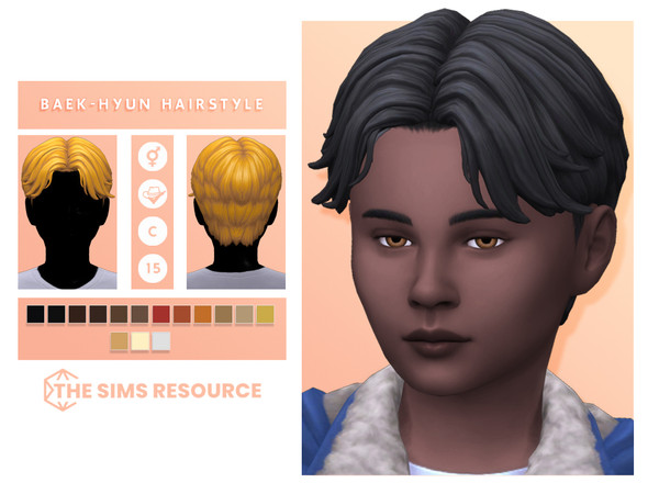 Sims 4 — Baek-Hyun Hairstyle [Child] by OranosTR — Baek-Hyun Hairstyle is a short hairstyle for child sims. This hair has