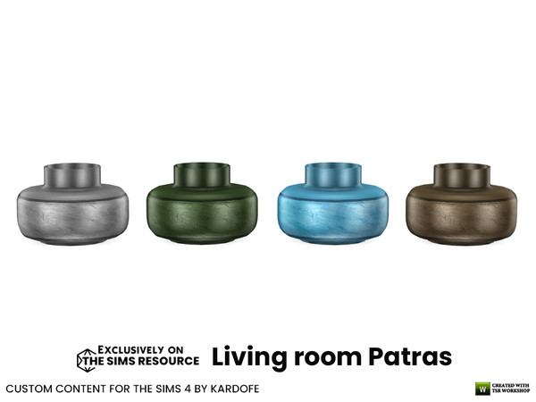 Sims 4 — Living room Patras Vase by kardofe — Decorative vase, high gloss, in four colour options