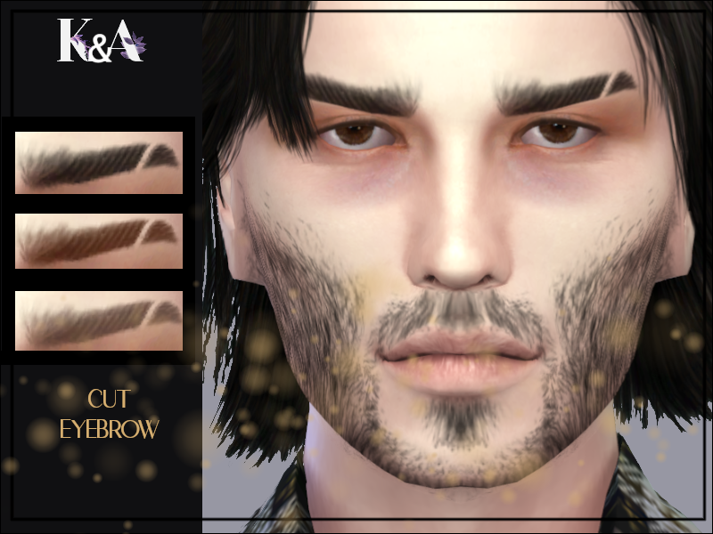 The Sims Resource - Cut eyebrow man