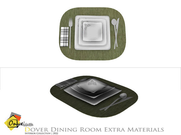 Sims 3 — Dover Placemat With Fork, Knife, Spoon And Plates by Onyxium — Onyxium@TSR Design Workshop Dining Room