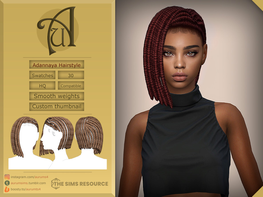 The Sims Resource - Adannaya - Hairstyle