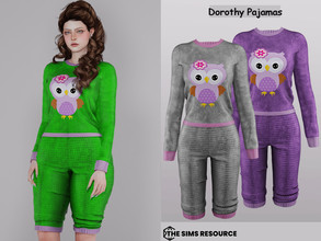 Sims 4 — Doroty Pajamas by couquett — this so confortable , and ideal for cold days - 12 swatches - new mesh - HQ mod