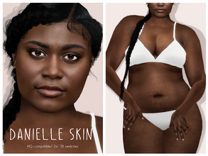Sims 4 — [Patreon] Danielle Skin by thisisthem —  HQ Compatible ; 2v (with/without eyebrows) ; 30 swatches , Skin Details