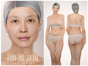 Sims 4 — [Patreon] Sun-Hi Skin by thisisthem —  HQ Compatible ; 2v (with/without eyebrows) ; 30 swatches , Skin Details