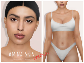 Sims 4 — [Patreon] Amina Skin Overlay by thisisthem —  HQ Compatible ; Overlay (4 swatches) ; Skin Details Category ;