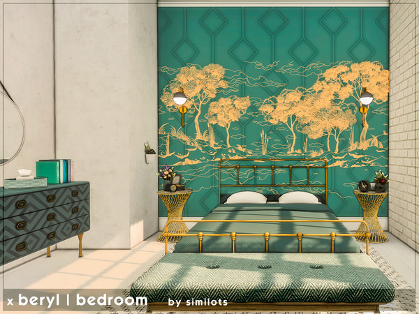 Sims 4 — Beryl | bedroom | TSR only CC by similots — x cc [check required tab] x walls: medium wall height x value: 6470