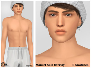 Sims 4 — Manuel Skin Overlay by MSQSIMS — This male skin overlay comes in 6 swatches from light to dark grayscale. 3